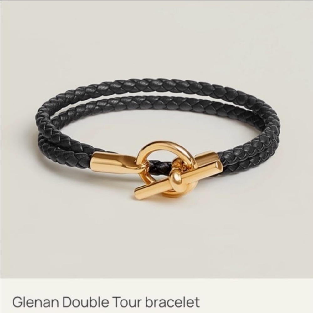 Black and Gold Double Tour Bracelet
